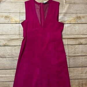 Theory Suede Leather Pink Dress size 10